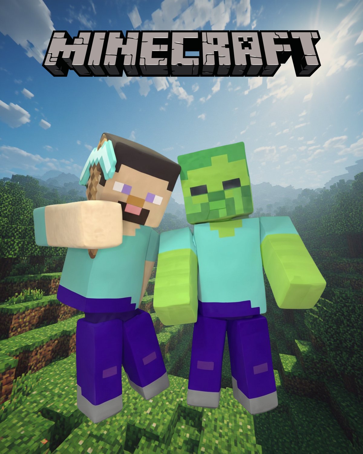 Minecraft - Steve & Zombie (dispo septembre 2026)