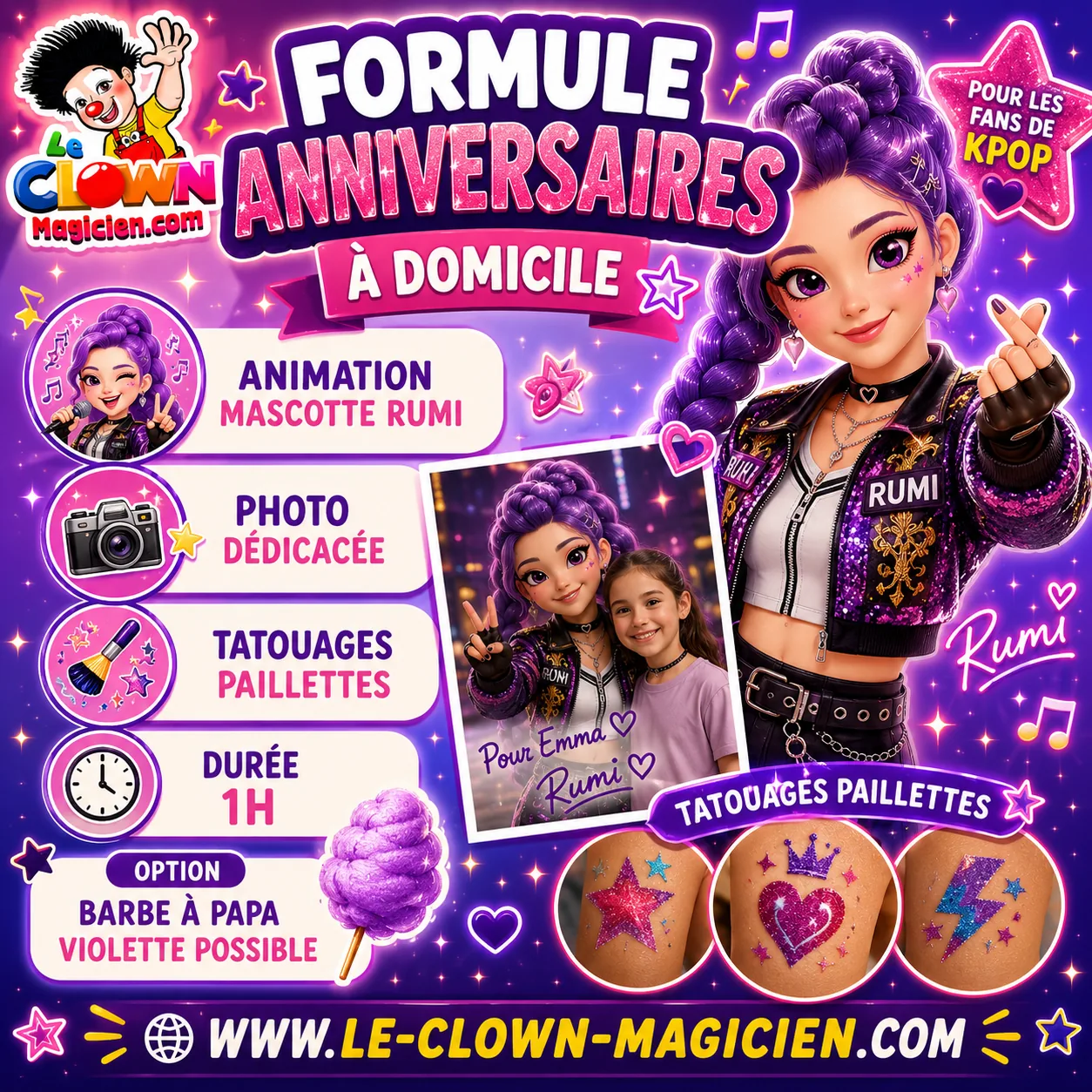 Offre du moment - Formule rumi et tatoo pailette